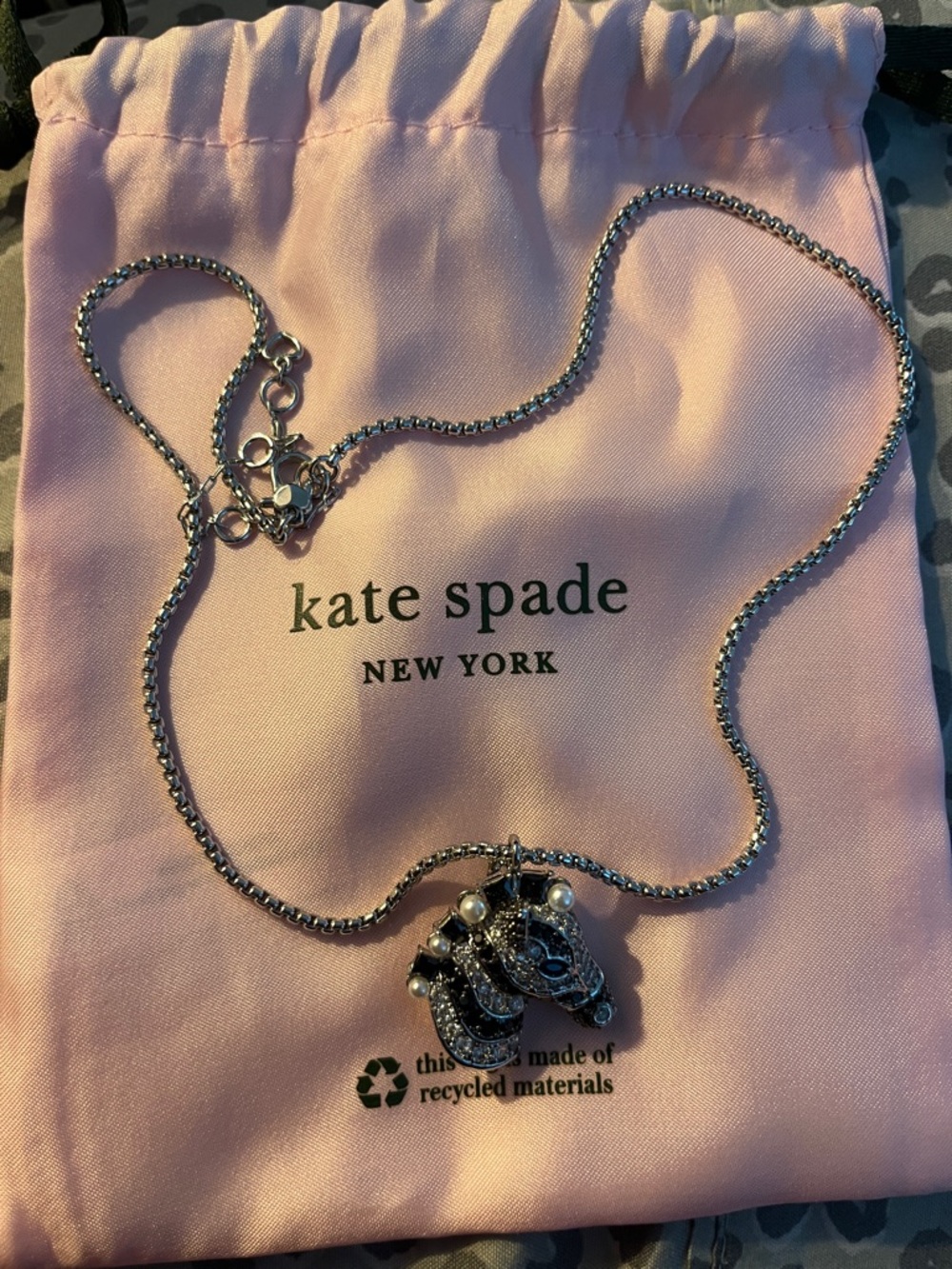 Kate Spade Zebra Head Necklace